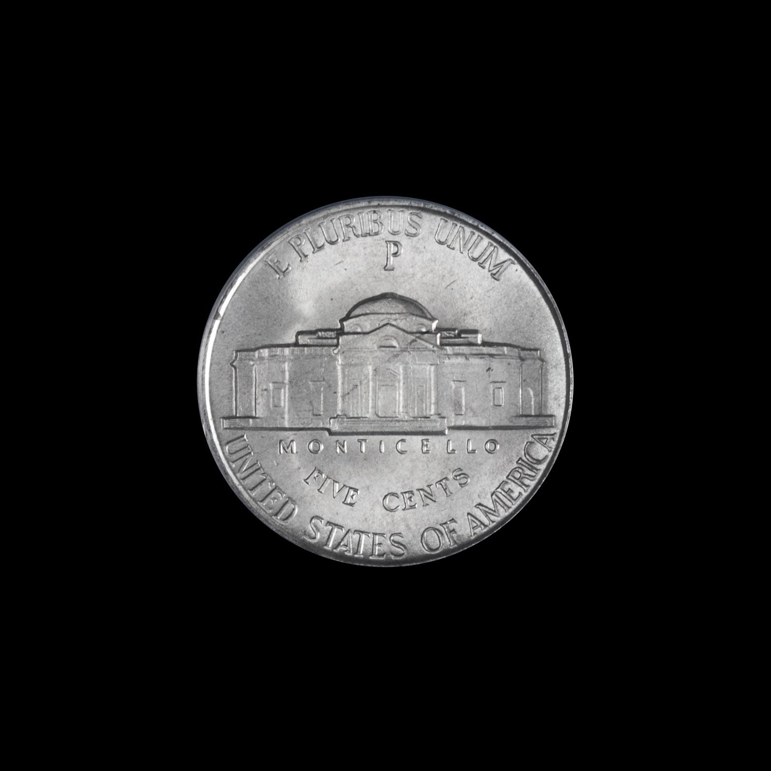 A United States 1943-P Jefferson 5c Coin — ANACS GRADED MS66 5.5 STEPS