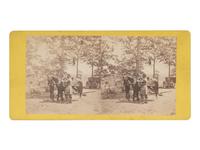 [CIVIL WAR]. An early war view of "Lt. Porter" at camp near Relay House outside of Baltimore, MD.