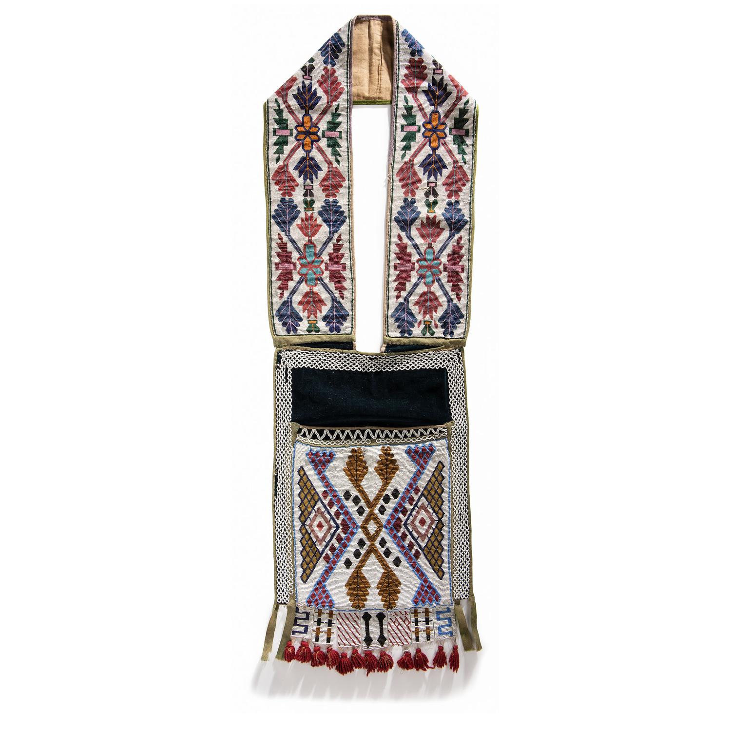Potawatomi Loom-Beaded Bandolier Bag
