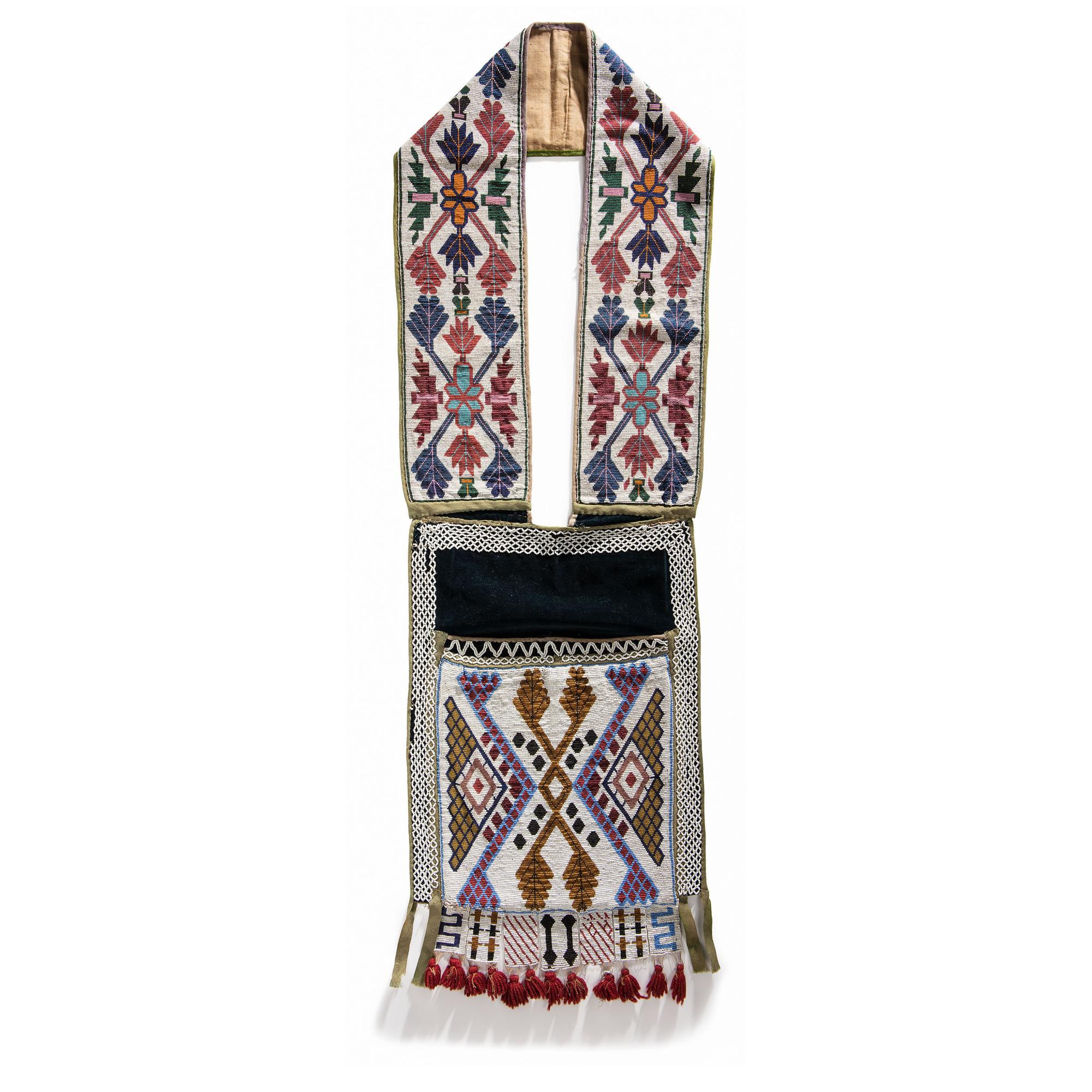 Potawatomi Loom-Beaded Bandolier Bag