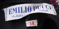 An Emilio Pucci Multicolor Velvet Skirt Ensemble, Size 14.