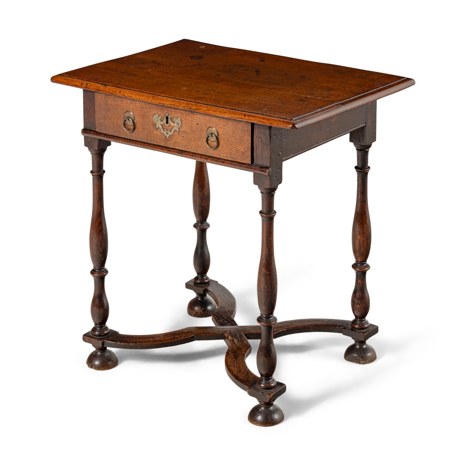 A William and Mary Oak Work Table