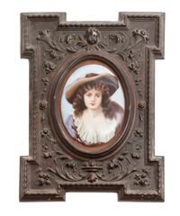 A Continental Porcelain Plaque 4 3/4 x 3 3/4 inches.