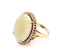 OPAL AND DIAMOND RING