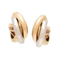 CARTIER, TRICOLOR GOLD 'TRINITY' CLIP EARRINGS