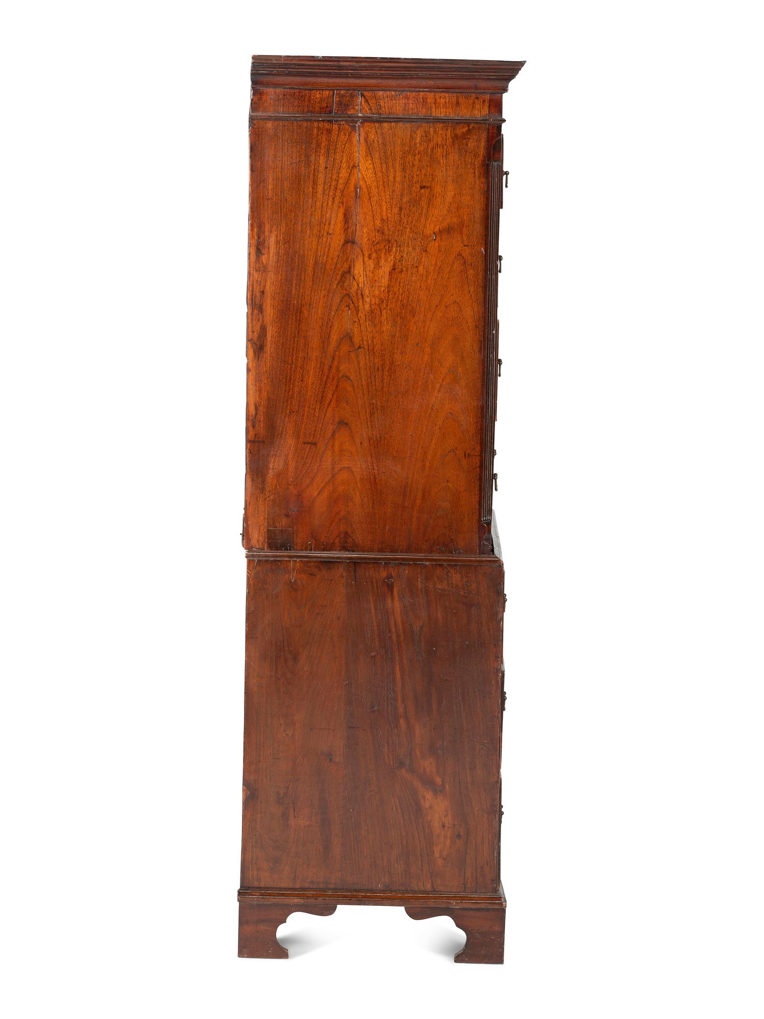 A George III Figured Mahogany Chest-on-Chest