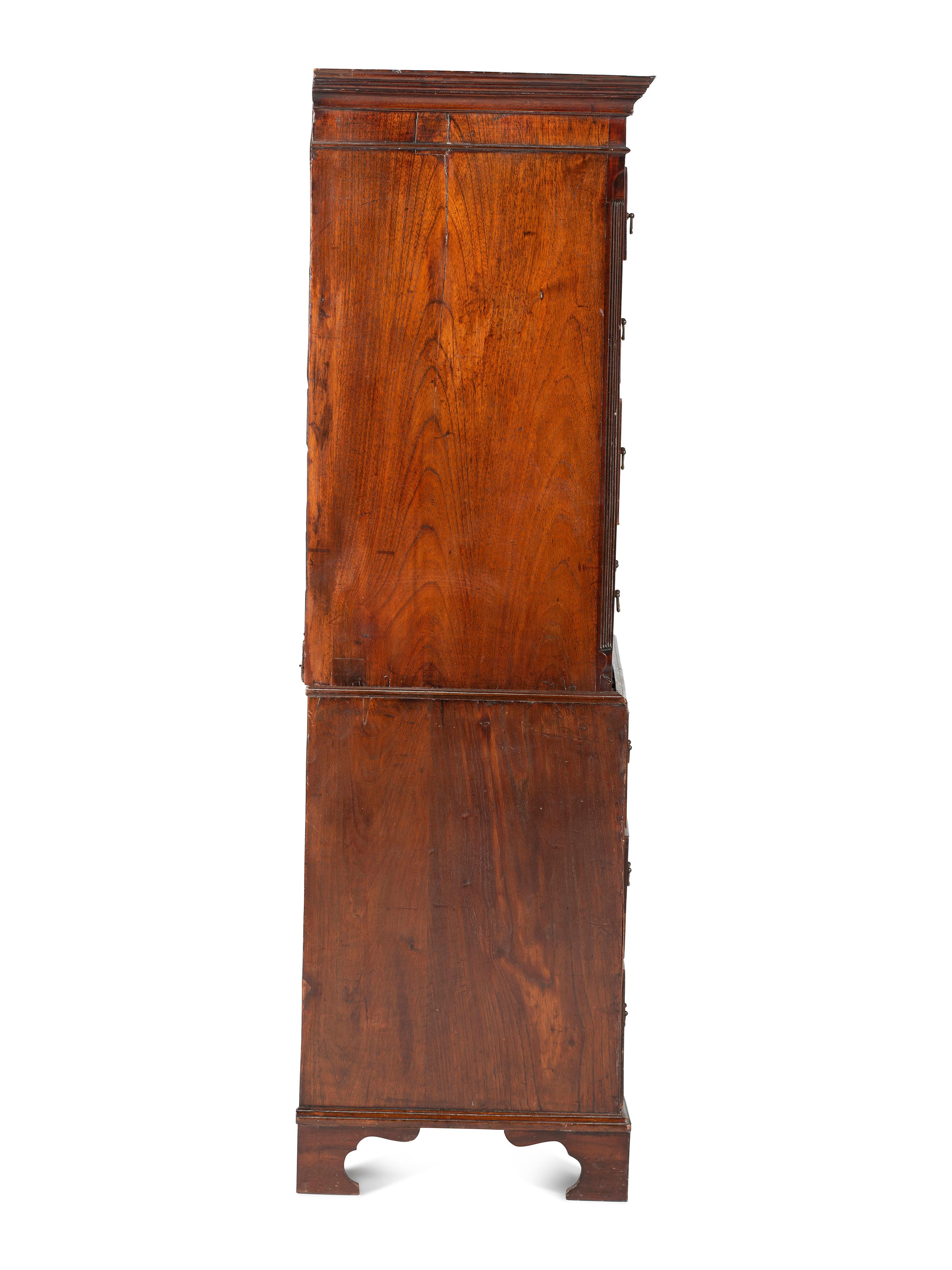 A George III Figured Mahogany Chest-on-Chest