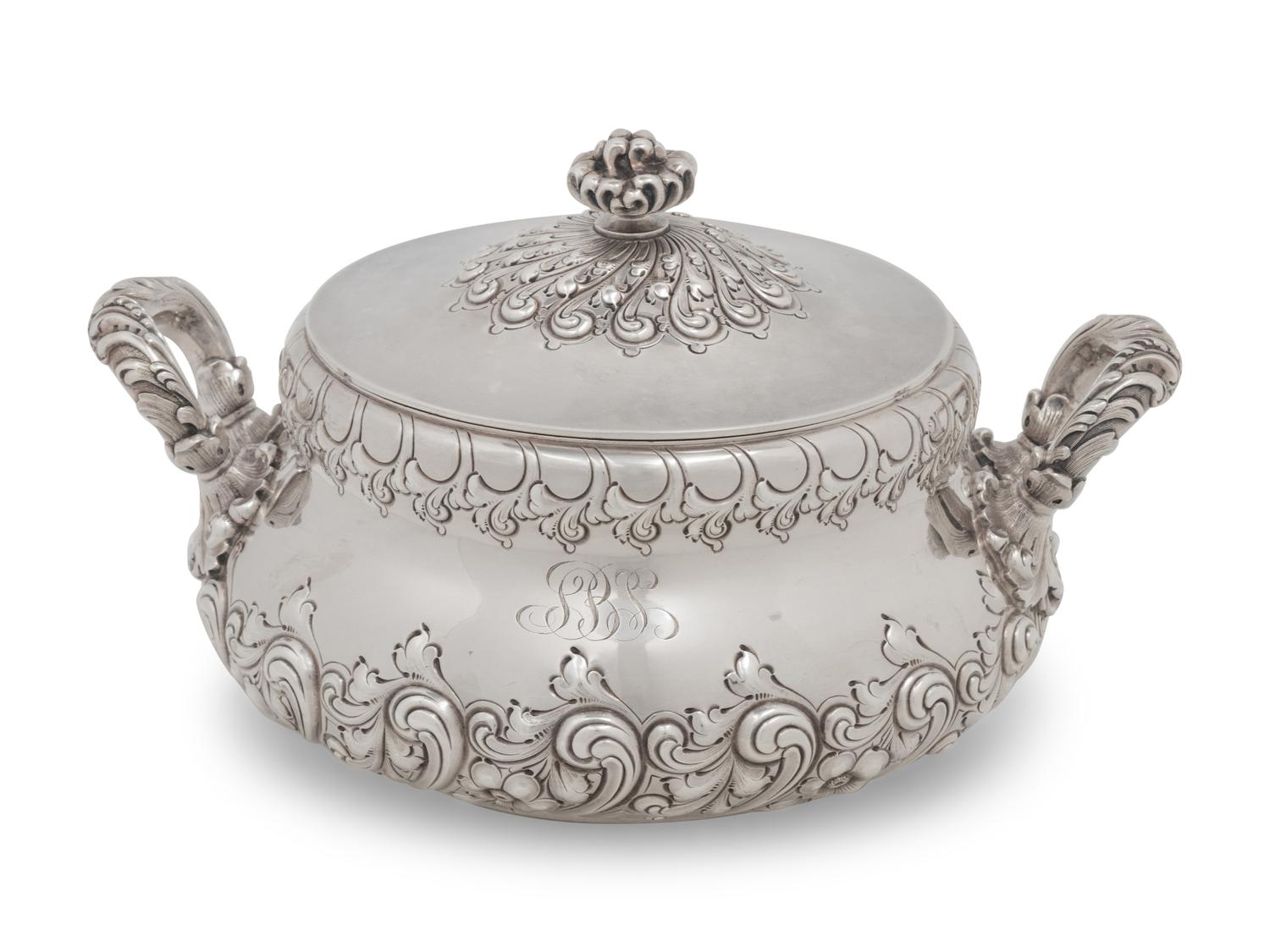 An American Silver Serving Dish and Cover