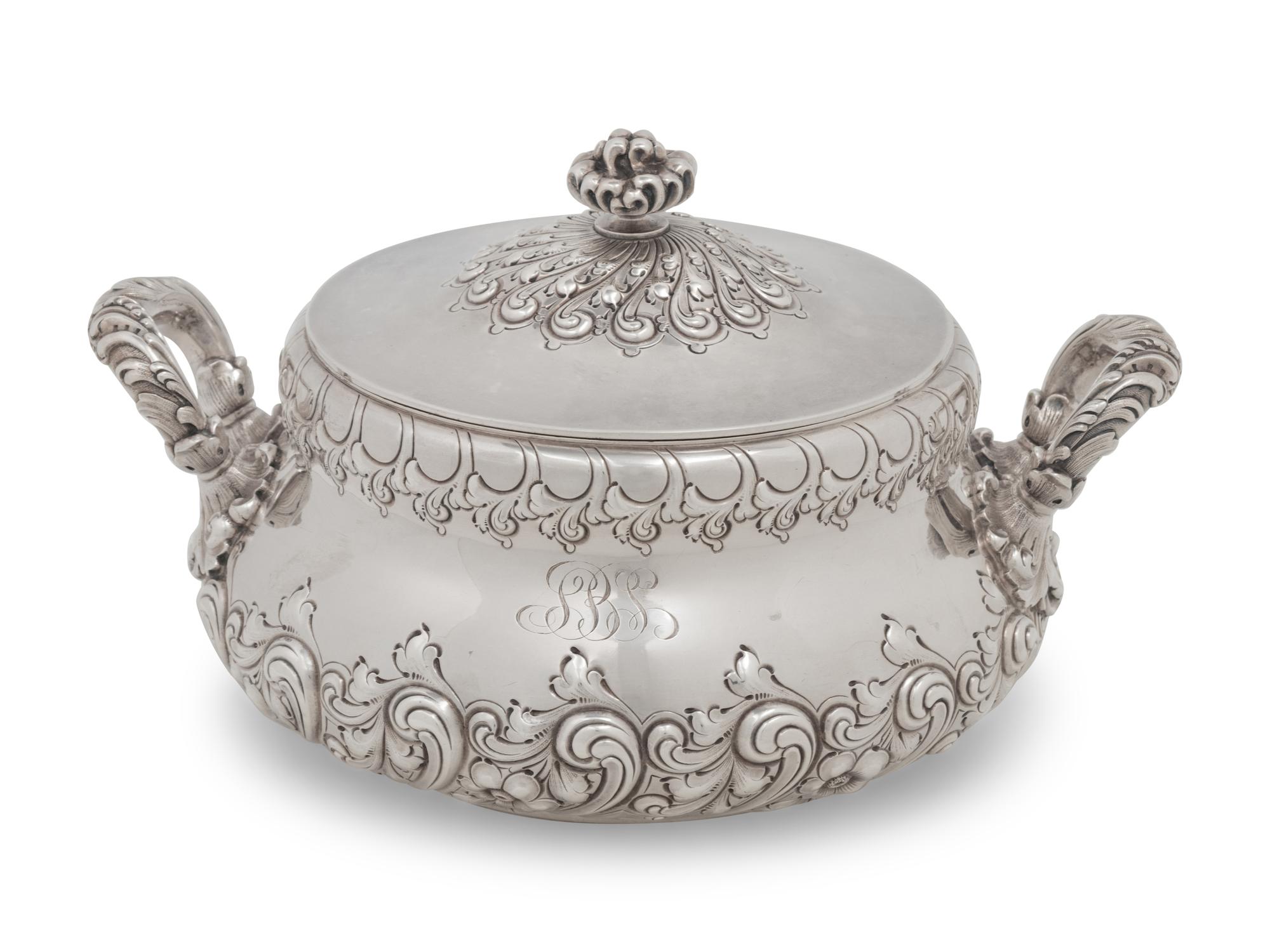 An American Silver Serving Dish and Cover