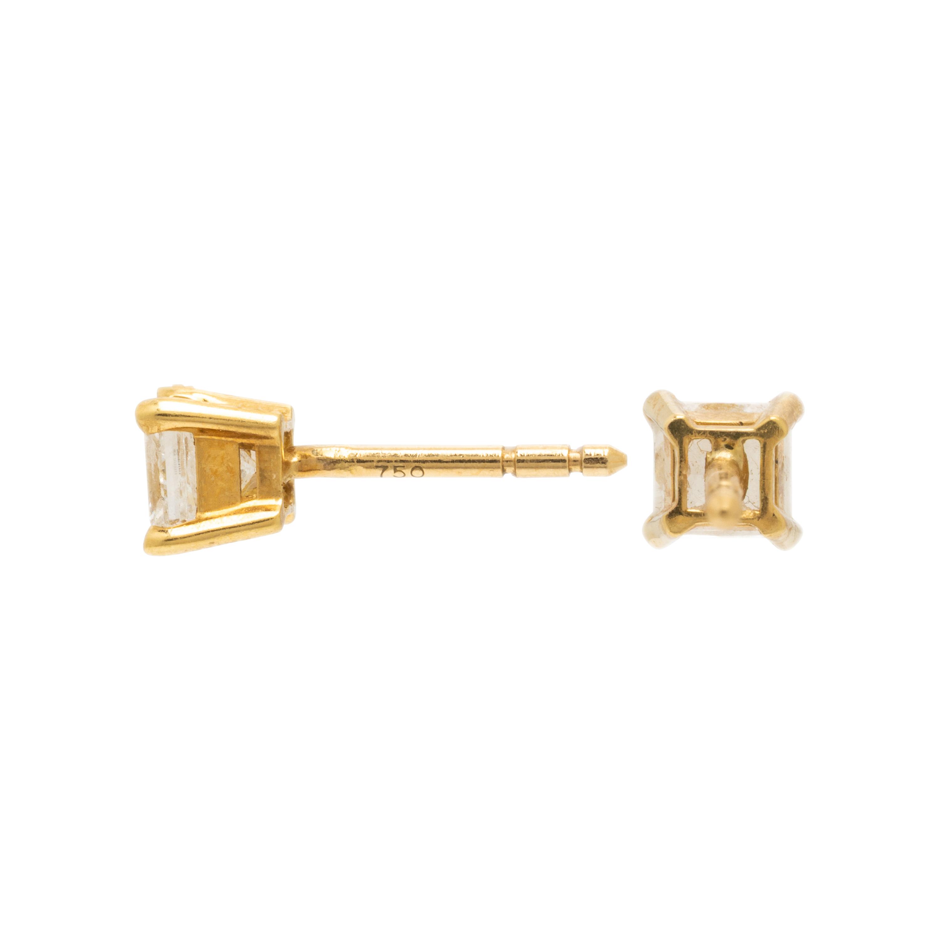 Princess Cut Diamond Stud Earrings