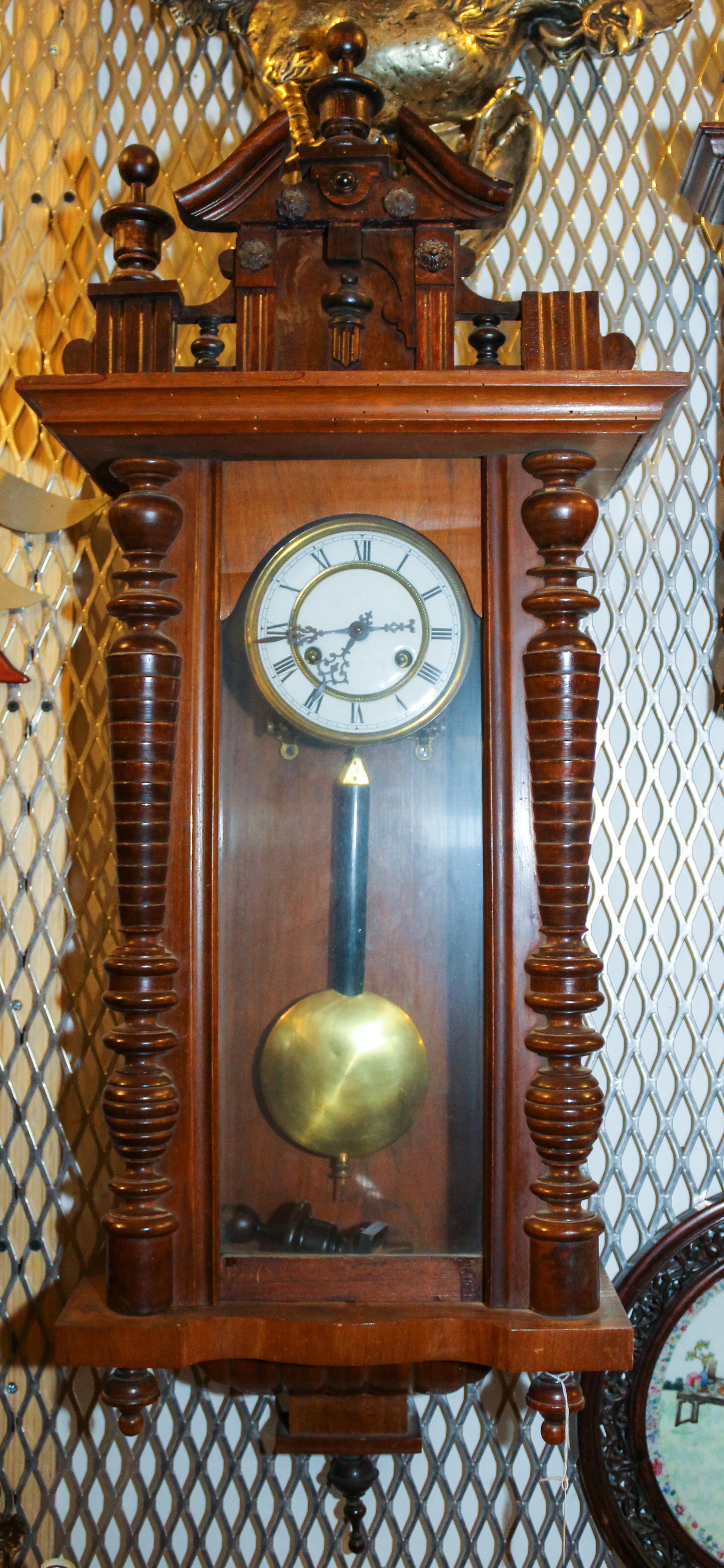 A German Regulator Clock Height 38 inches.