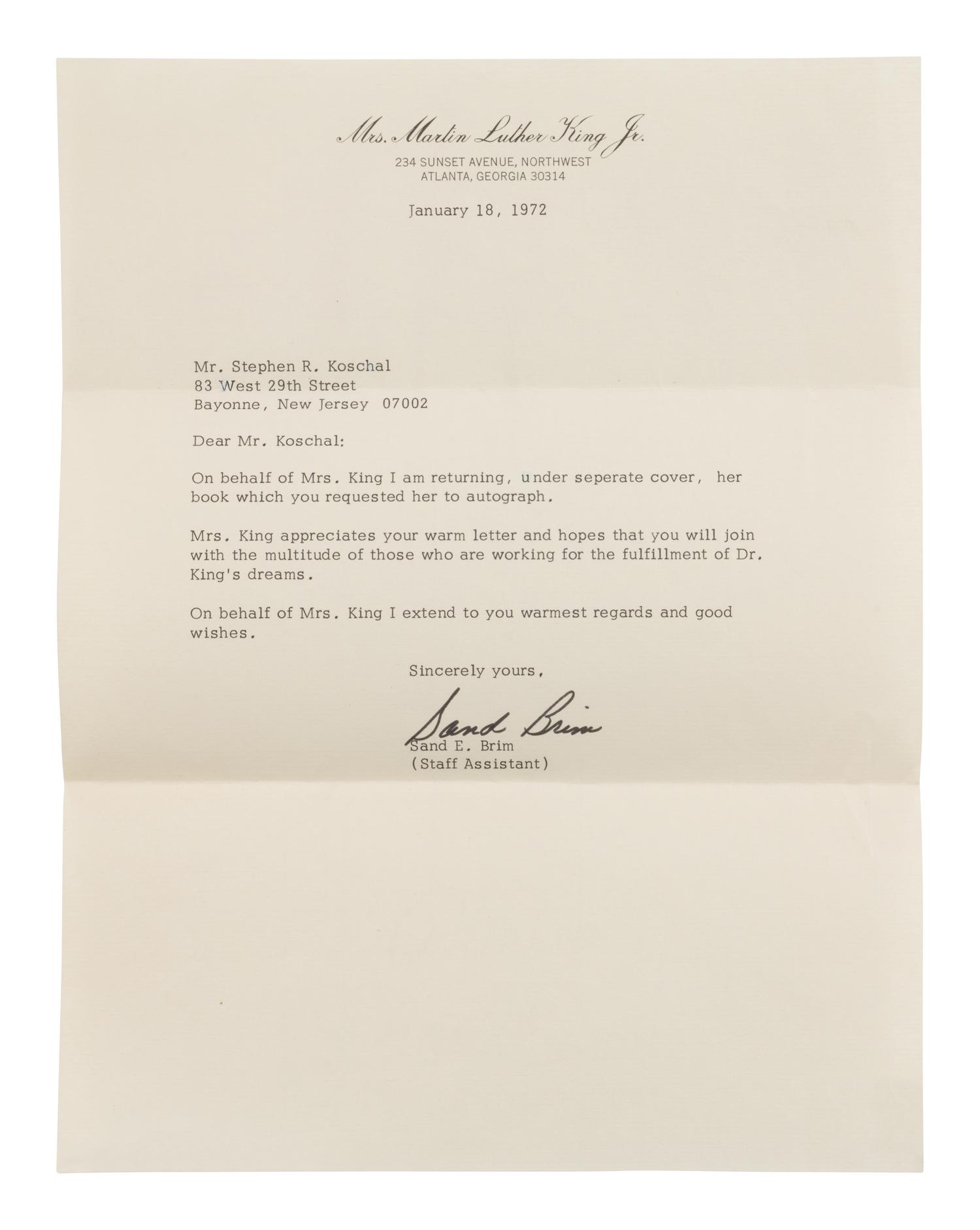 KING, Coretta Scott (1927–2006). My Life with Martin Luther King Jr. New York: Holt, Rinehart and Winston, 1969.