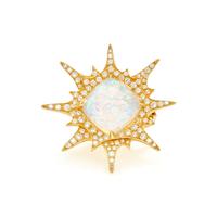 STEPHEN WEBSTER, QUARTZ AND DIAMOND 'CRYSTAL HAZE' RING