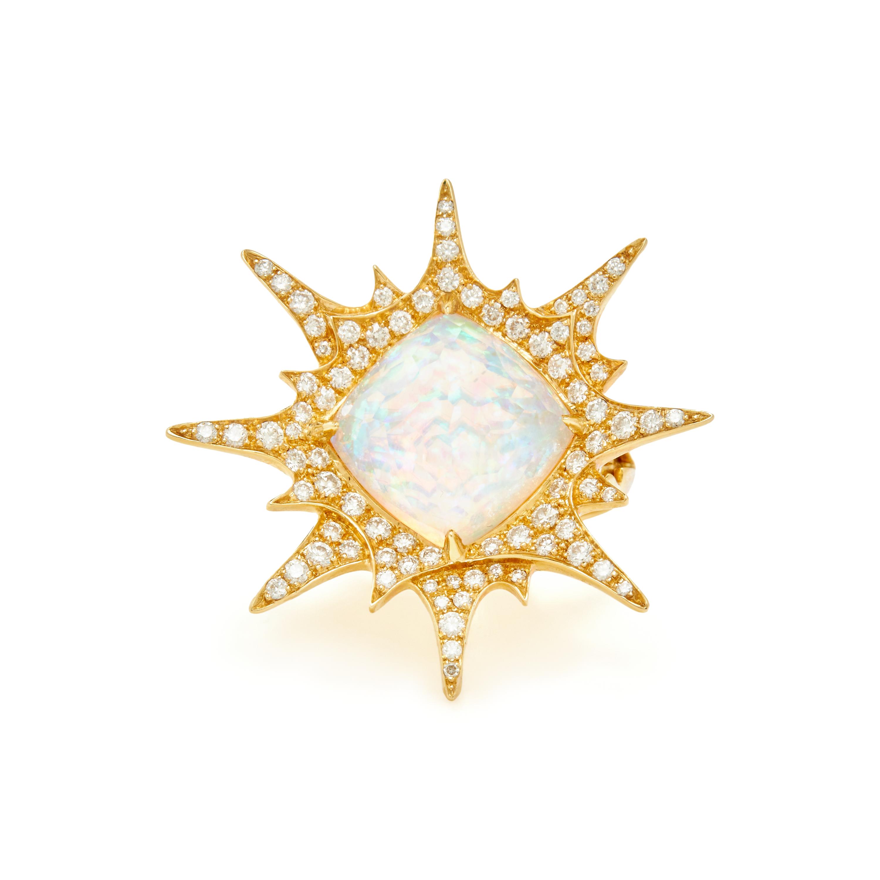 STEPHEN WEBSTER, QUARTZ AND DIAMOND 'CRYSTAL HAZE' RING