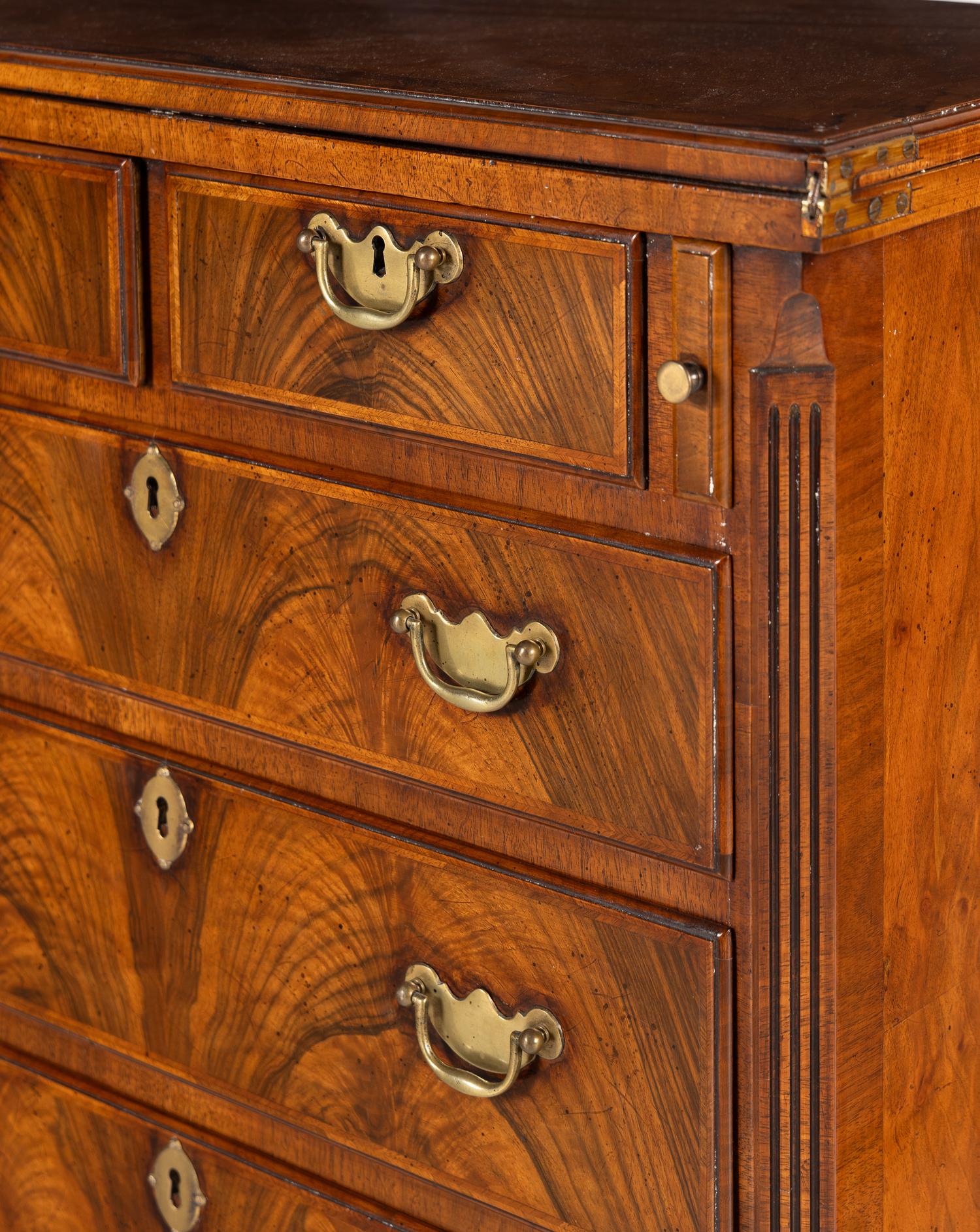 Two George III Style Walnut Chests