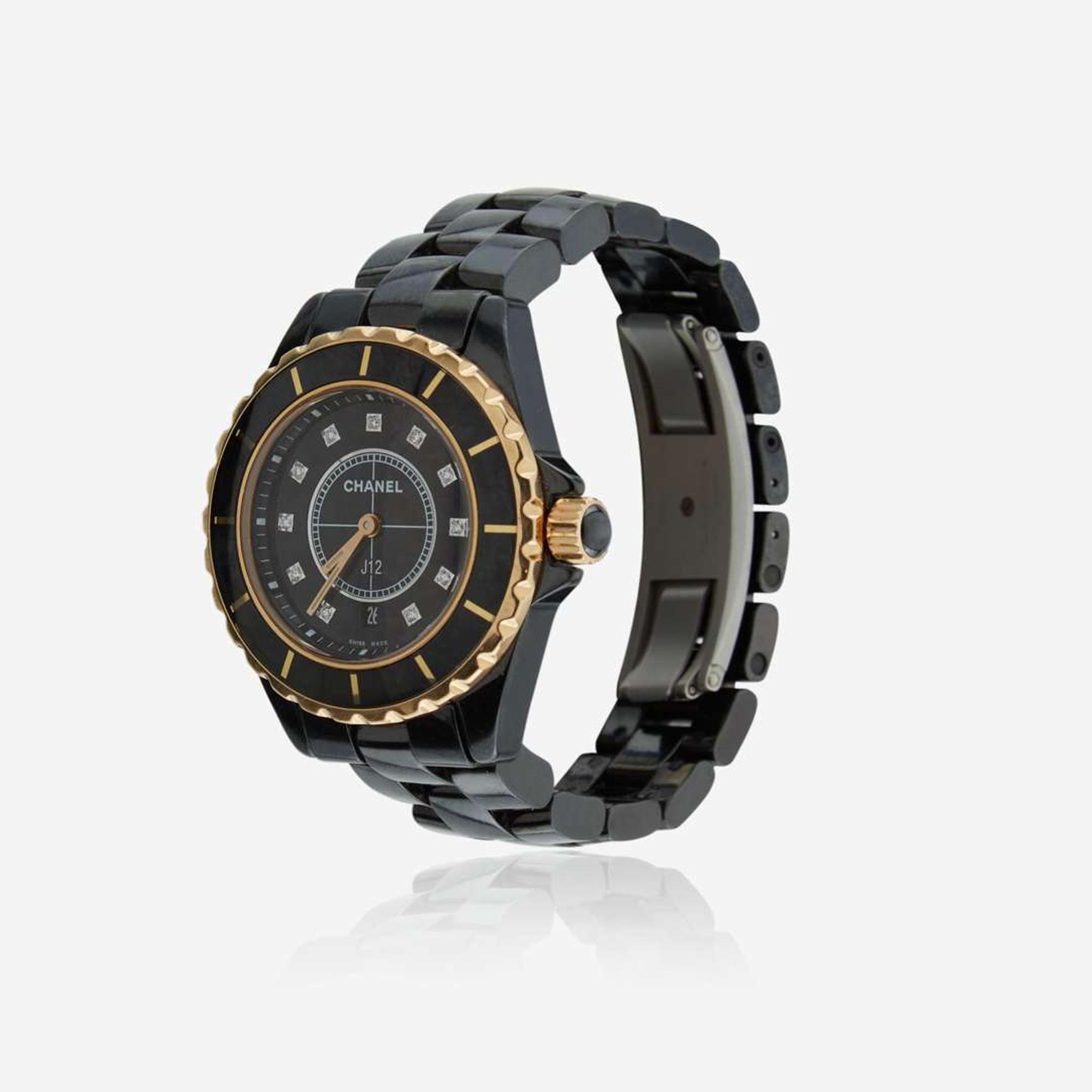 A lady's ceramic bracelet watch, Chanel J12, Ref.W.X71034