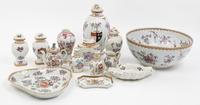 A Collection of Samson Porcelain Articles Height of tallest 10 inches.