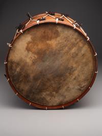 [CIVIL WAR]. Regulation US Infantry bass drum with beater. Manufactured by Horstmann Brothers Co., Philadelphia.