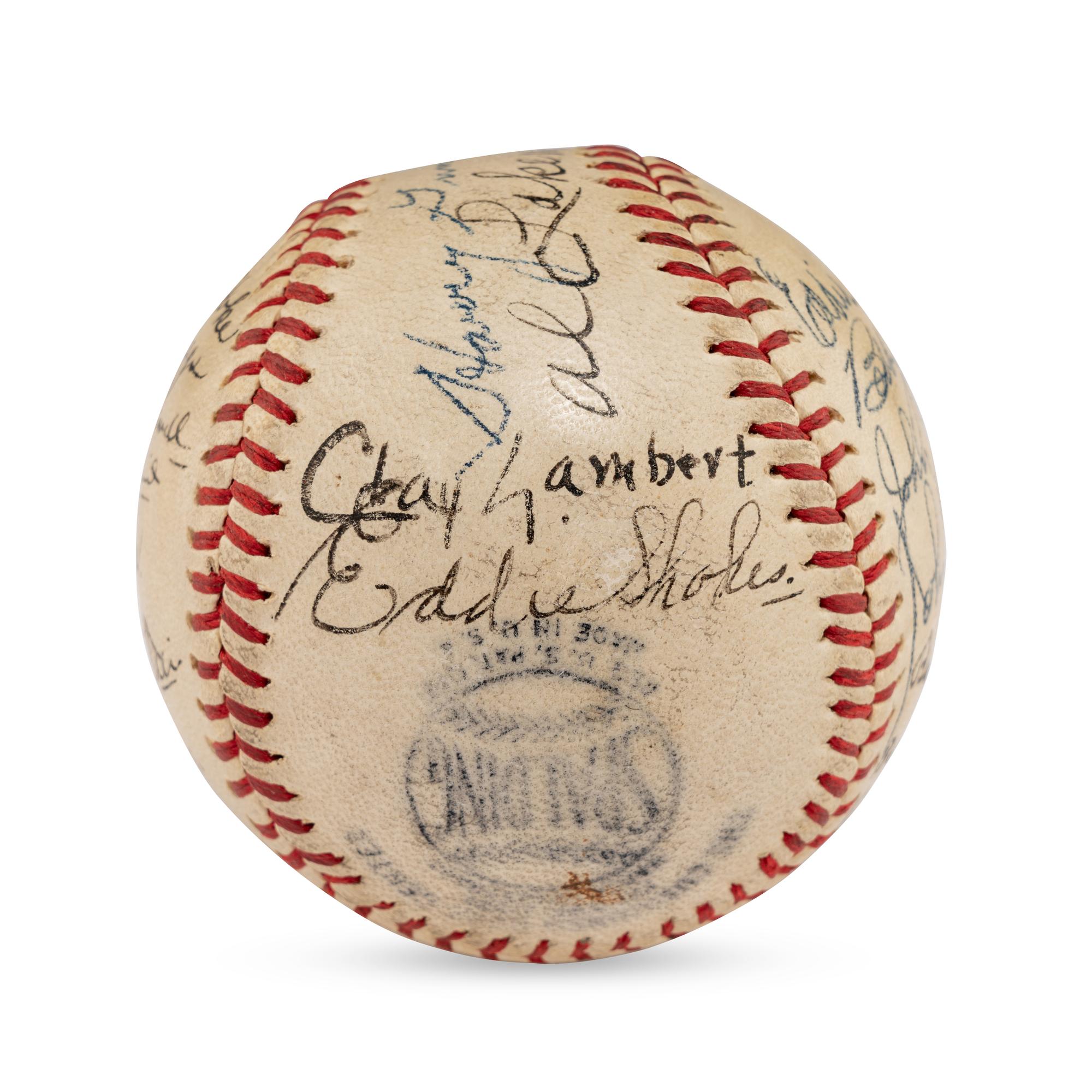 A 1946 Cincinnati Reds Team Signed Autograph Baseball