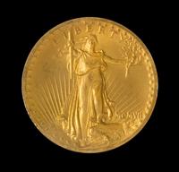 A United States 1907 Saint-Gaudens: High Relief-Wire Edge $20 Gold Coin