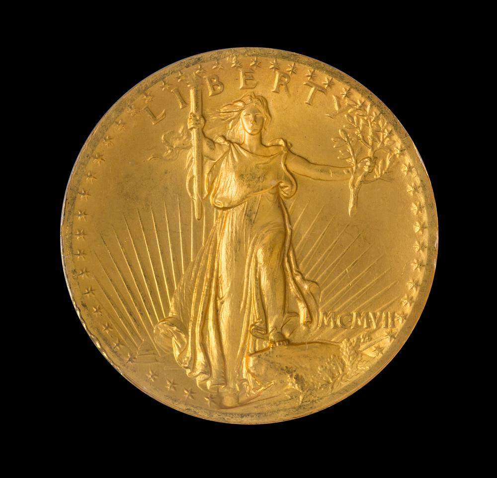 A United States 1907 Saint-Gaudens: High Relief-Wire Edge $20 Gold Coin