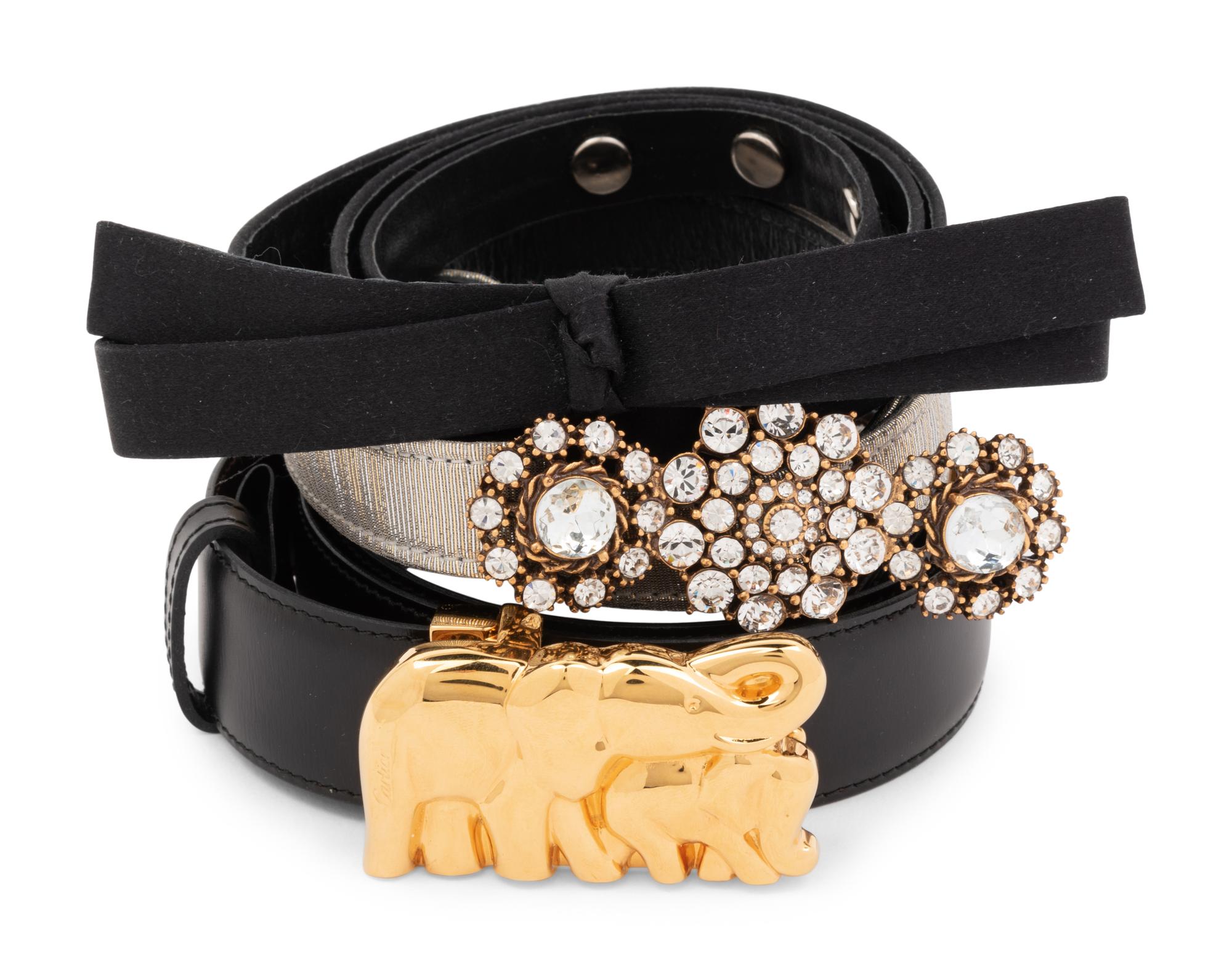 Three Designer Belts: Two Oscar De La Renta and One Cartier, 1990-2010s