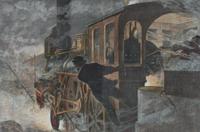 Five Hand Colored Woodblock Rail Road Prints Height 15 x width 9 1/2 inches (each) — LATE 19/EARLY 20TH CENTURY