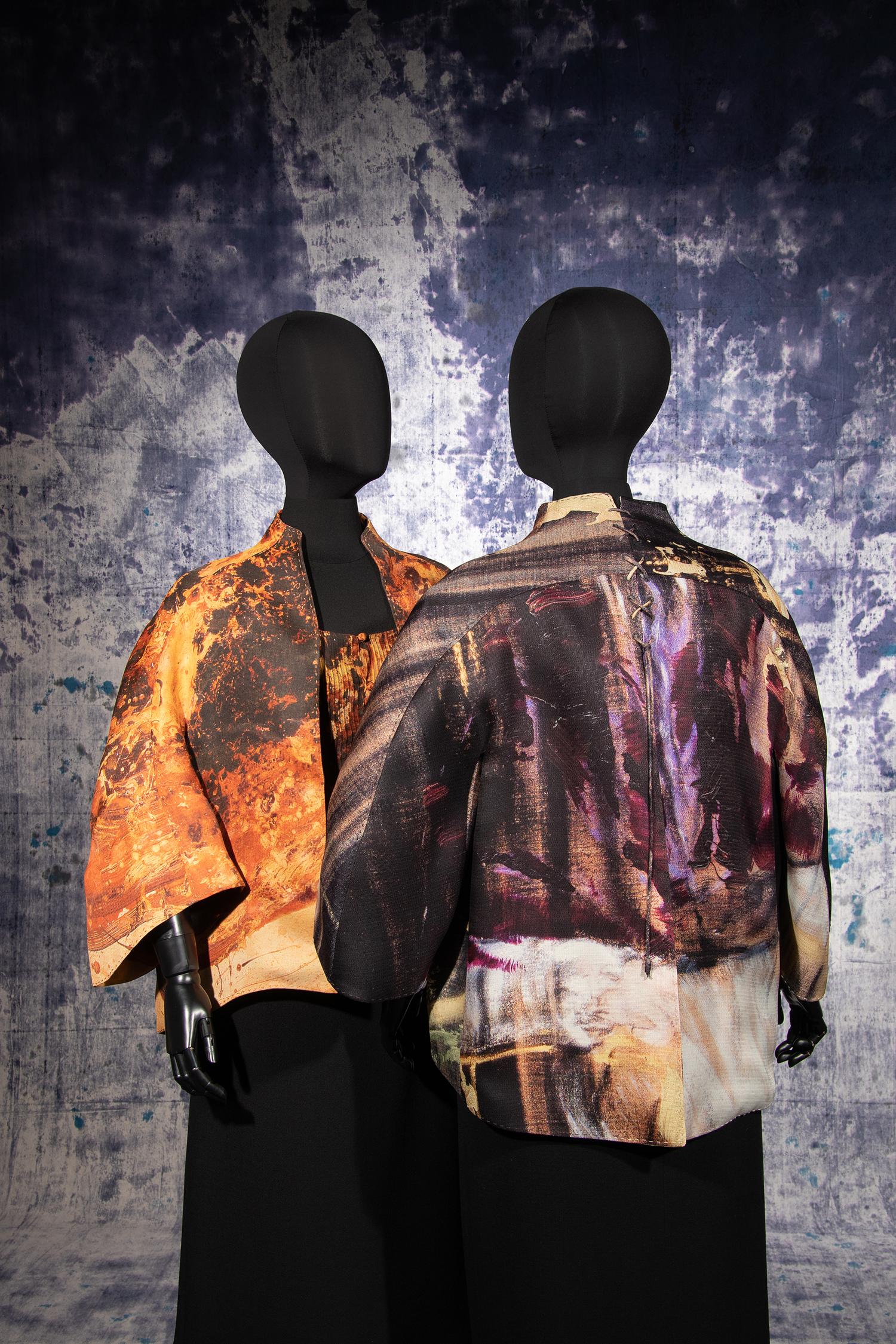 Ralph Rucci Screen-Printed Silk Swing Jacket, Spring 2009