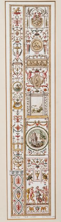 A Set of Eight Neoclassical Watercolor Illustrations