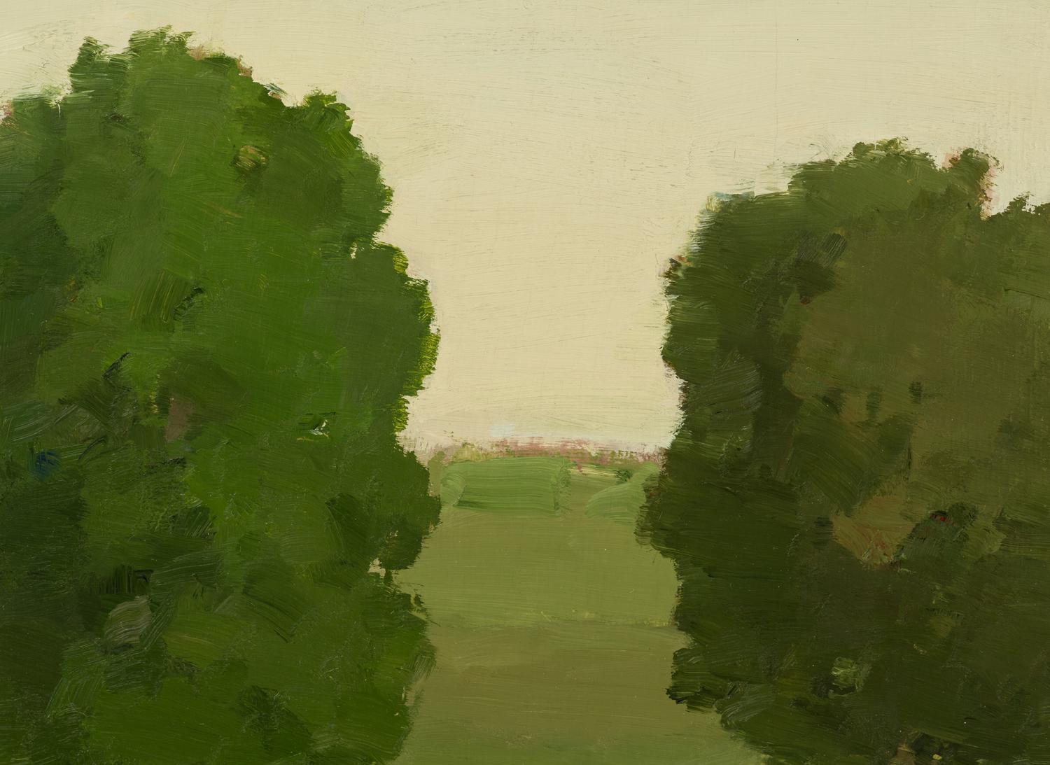 Landscape with Three Trees and Pond , June 1984