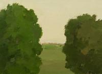 Landscape with Three Trees and Pond , June 1984