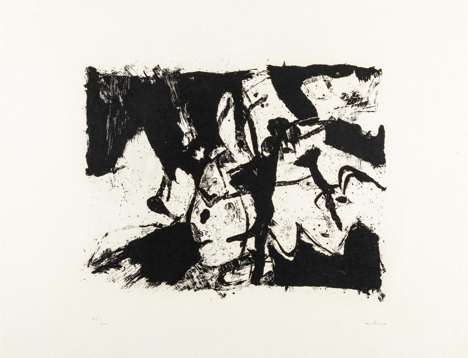 El Sereno , 1955 Composizione , 1958, and Notte D’Inverno, 1960 (a group of three prints)