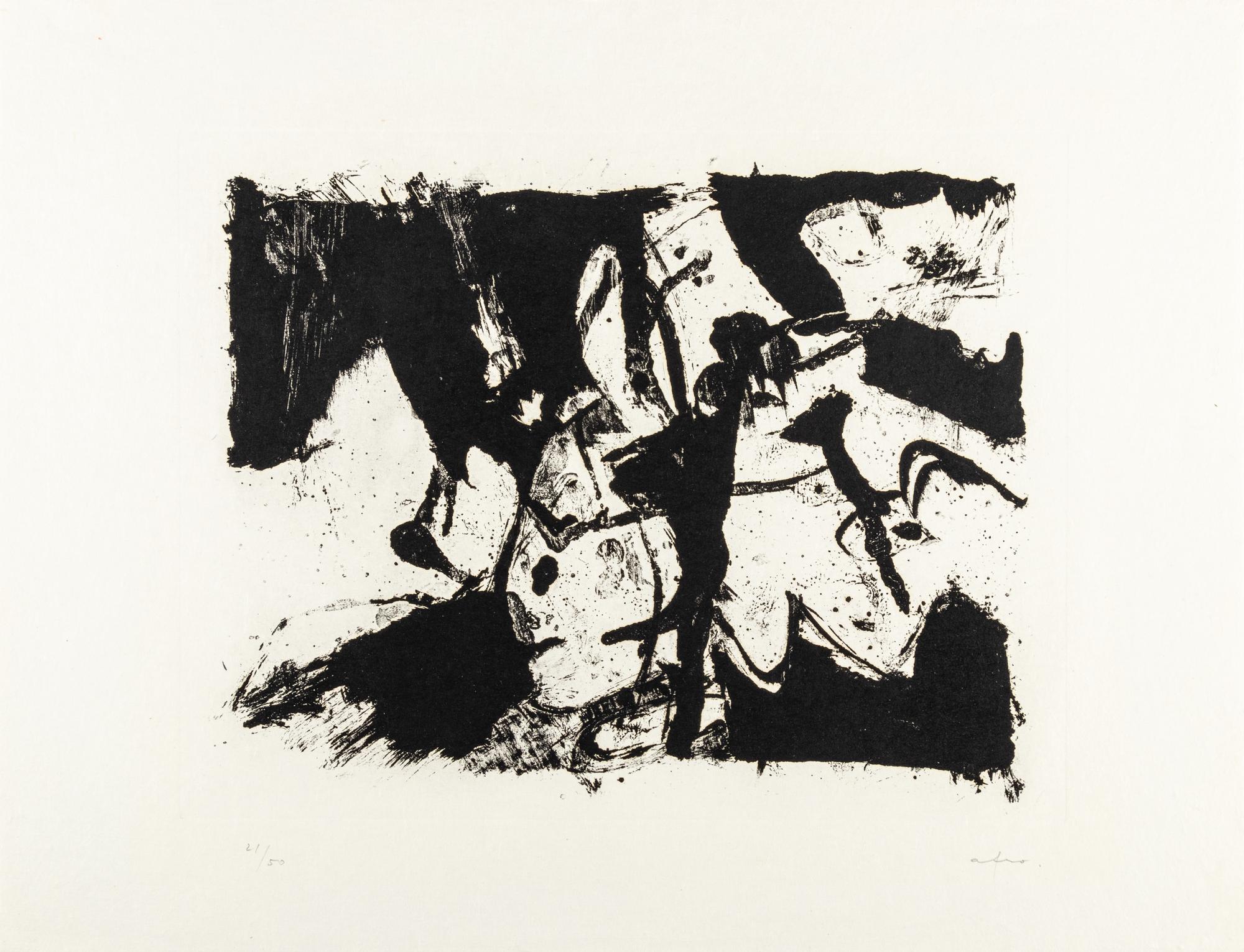 El Sereno , 1955 Composizione , 1958, and Notte D’Inverno, 1960 (a group of three prints)