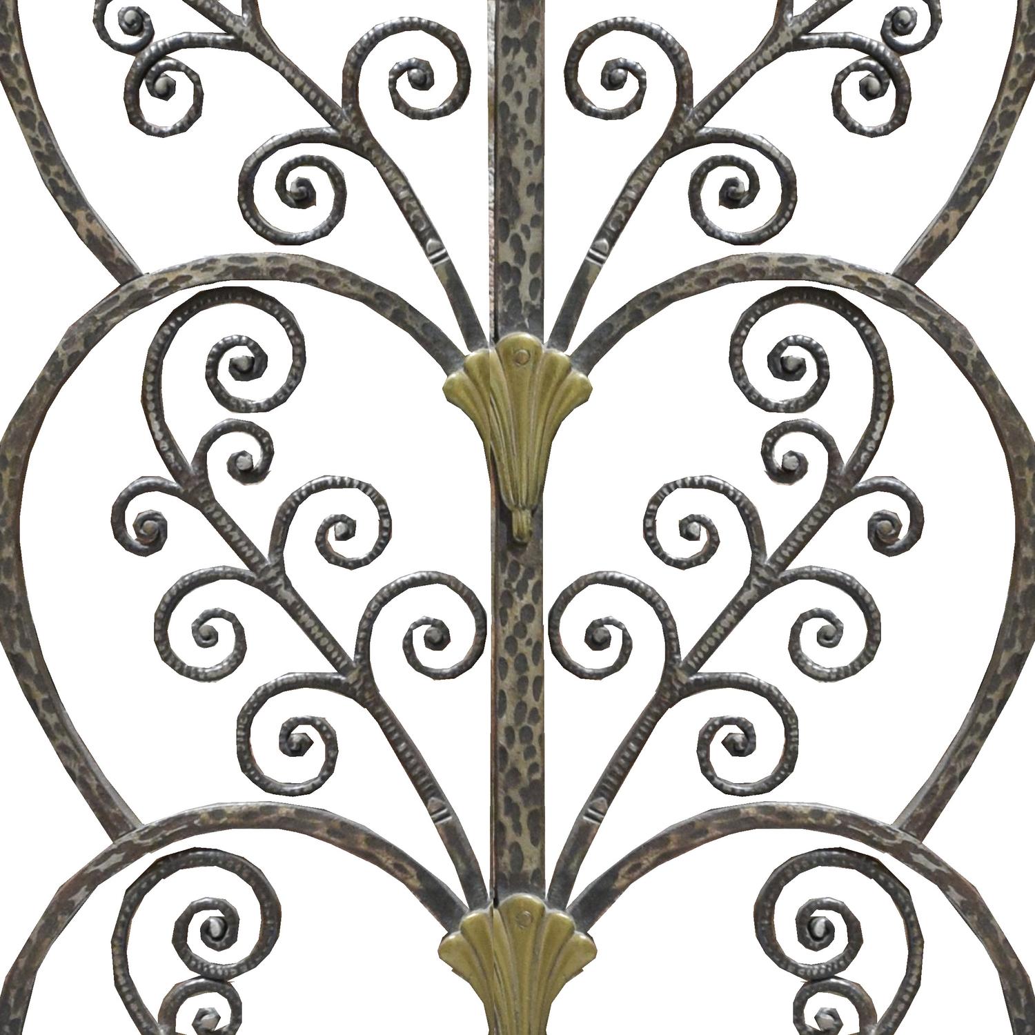 A Fer Forge Room Divider by Paul Kiss 144" W x 1" D x 55.5" H — France, Circa 1920