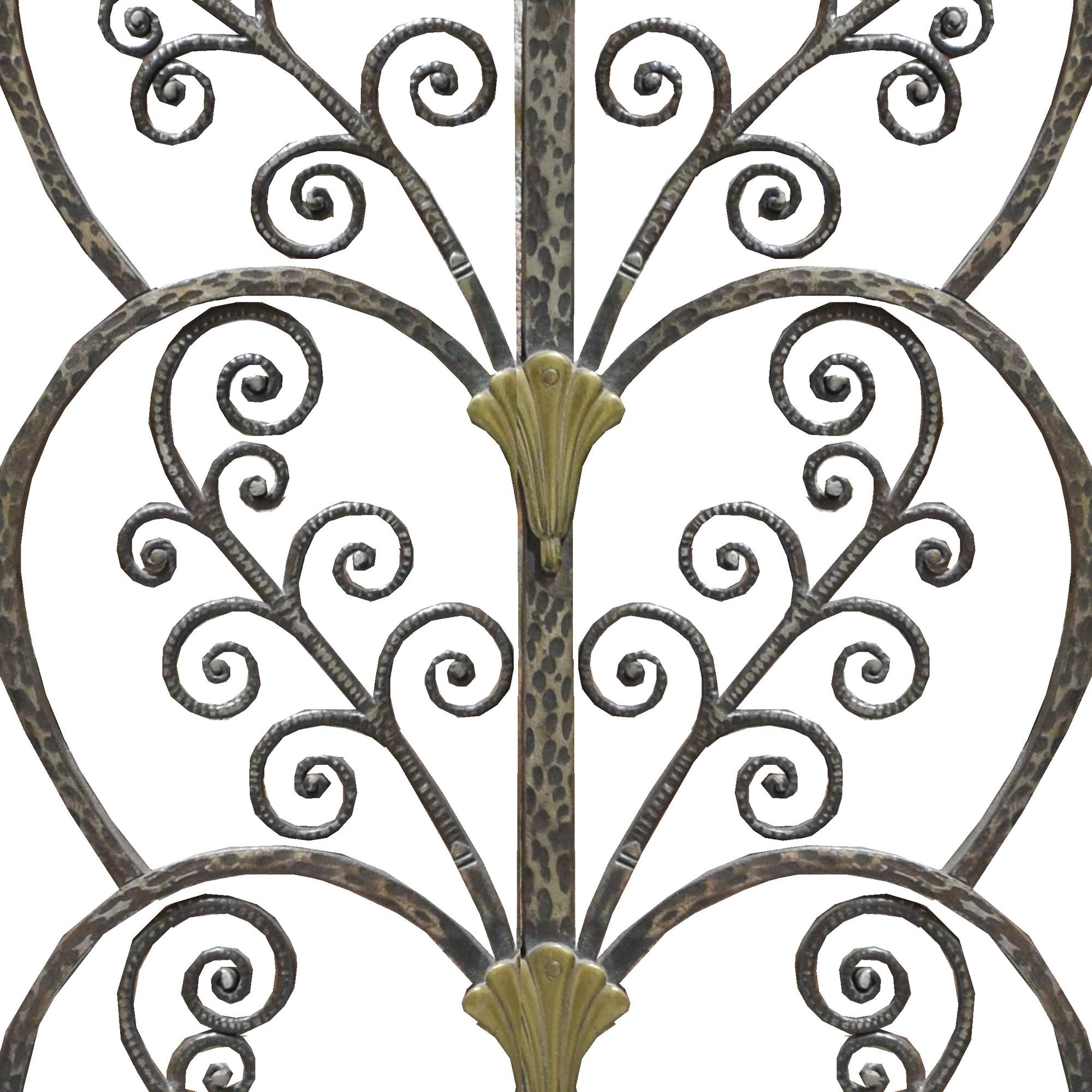 A Fer Forge Room Divider by Paul Kiss 144" W x 1" D x 55.5" H — France, Circa 1920