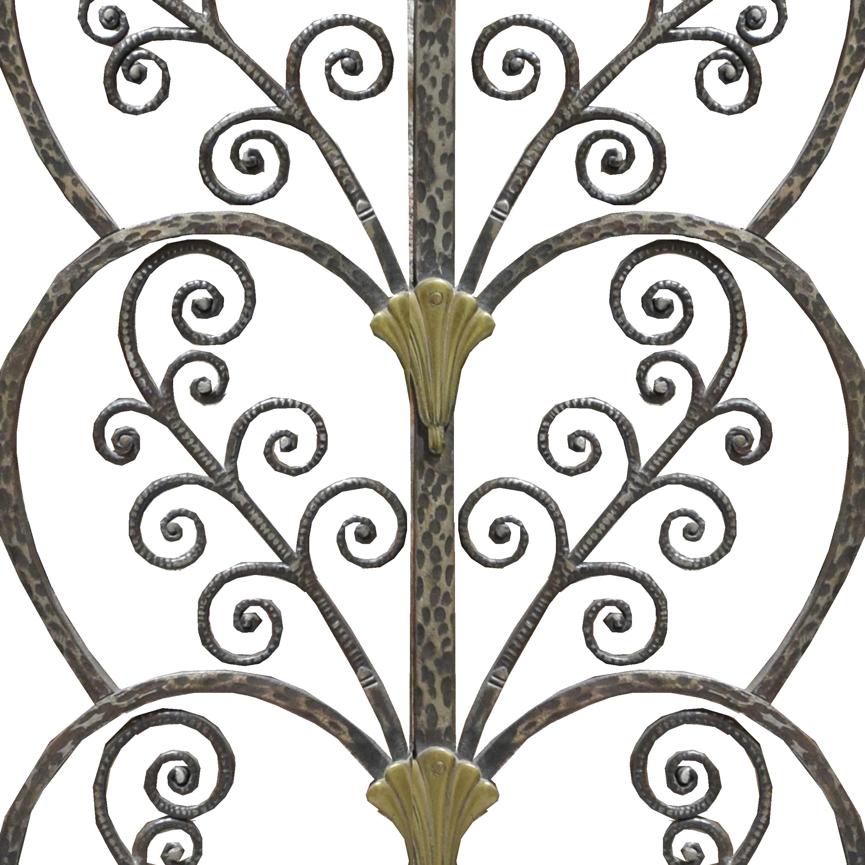 A Fer Forge Room Divider by Paul Kiss 144" W x 1" D x 55.5" H — France, Circa 1920