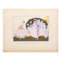 Brunelleschi, Umberto (1879-1949), illustrator. -- Régnier, Marie de ("Gerard de Houville") (1875-1963). Les Masques et les Personnages de la Comedie Italienne . Paris: Aux Bureaux du Journal des Dames et des Modes, 1914.
