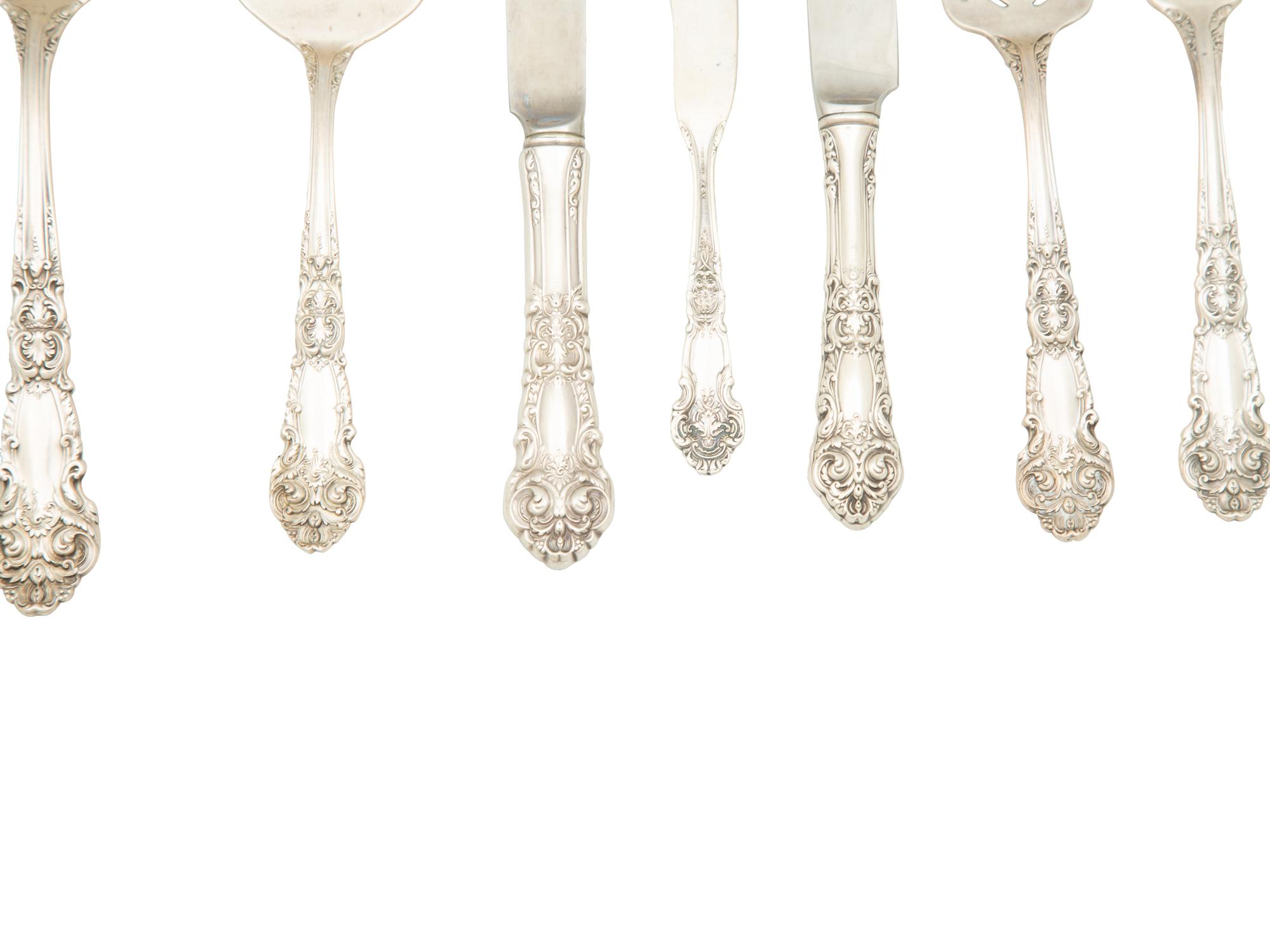 An American Silver Flatware Service — Reed and Barton, Taunton, MA, 20th Century