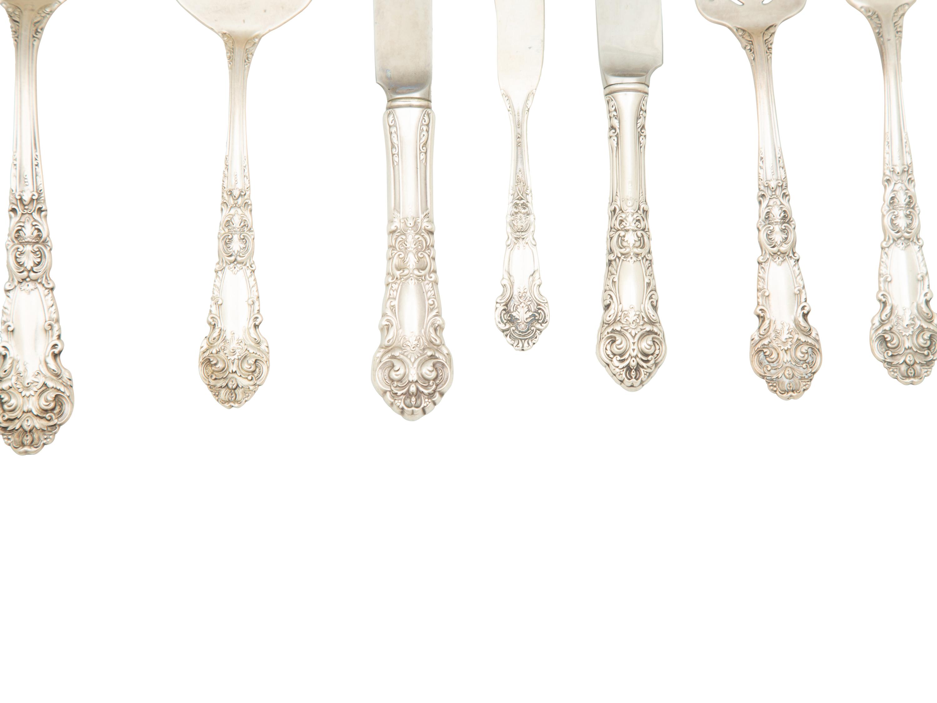 An American Silver Flatware Service — Reed and Barton, Taunton, MA, 20th Century