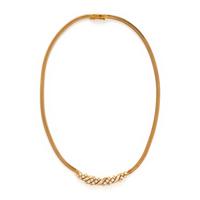 Yellow Gold and Diamond Necklace and Bracelet