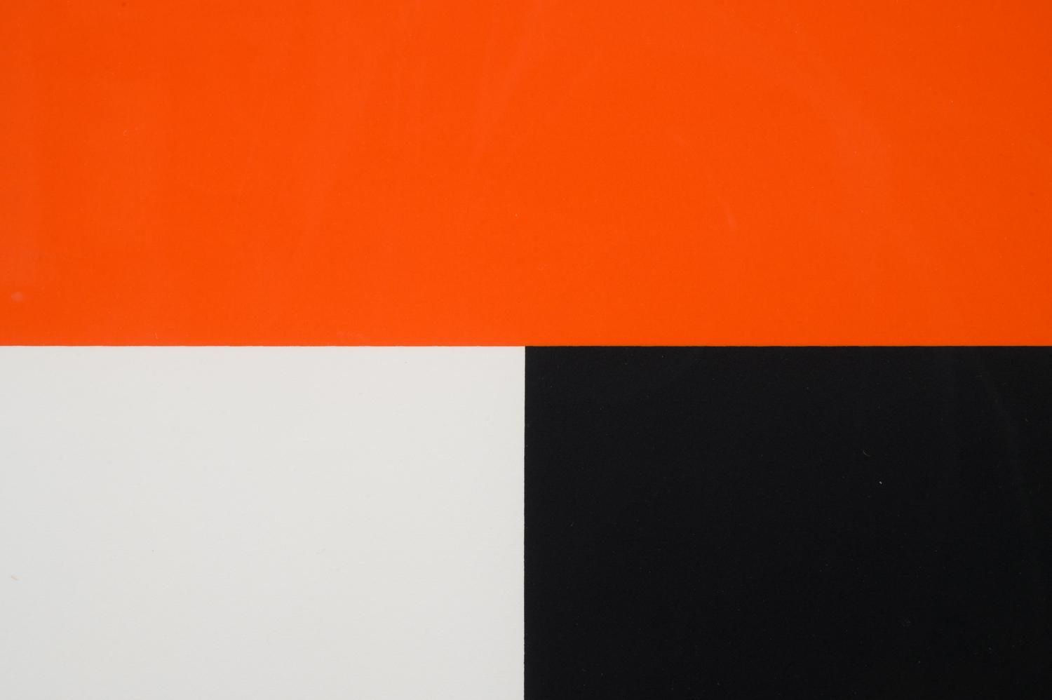 Red-Orange Over Black