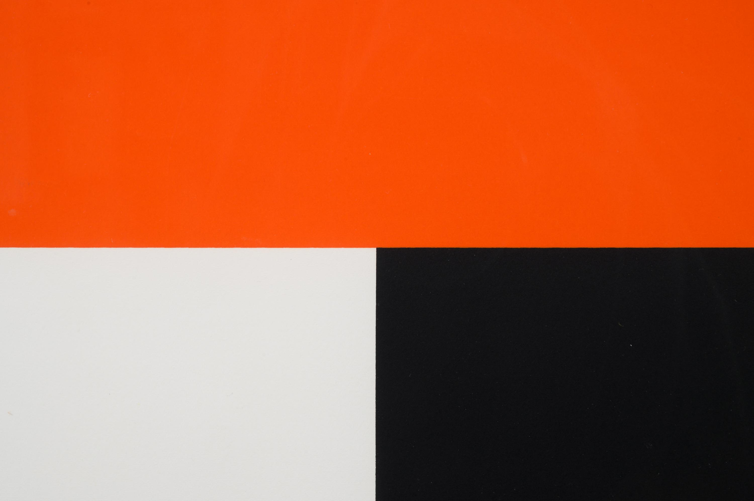 Red-Orange Over Black