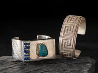 Sterling Silver Tufa Cast Cuff Bracelet