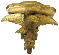 Carved and gilded eagle wall bracket 19th century