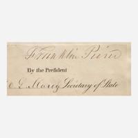 [Presidential] Fillmore, Millard, and Franklin Pierce and James Buchanan Group of 3 Signed Items