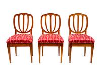 Three French Fruitwood Side Chairs