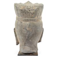 A Carved Stone Buddha Head