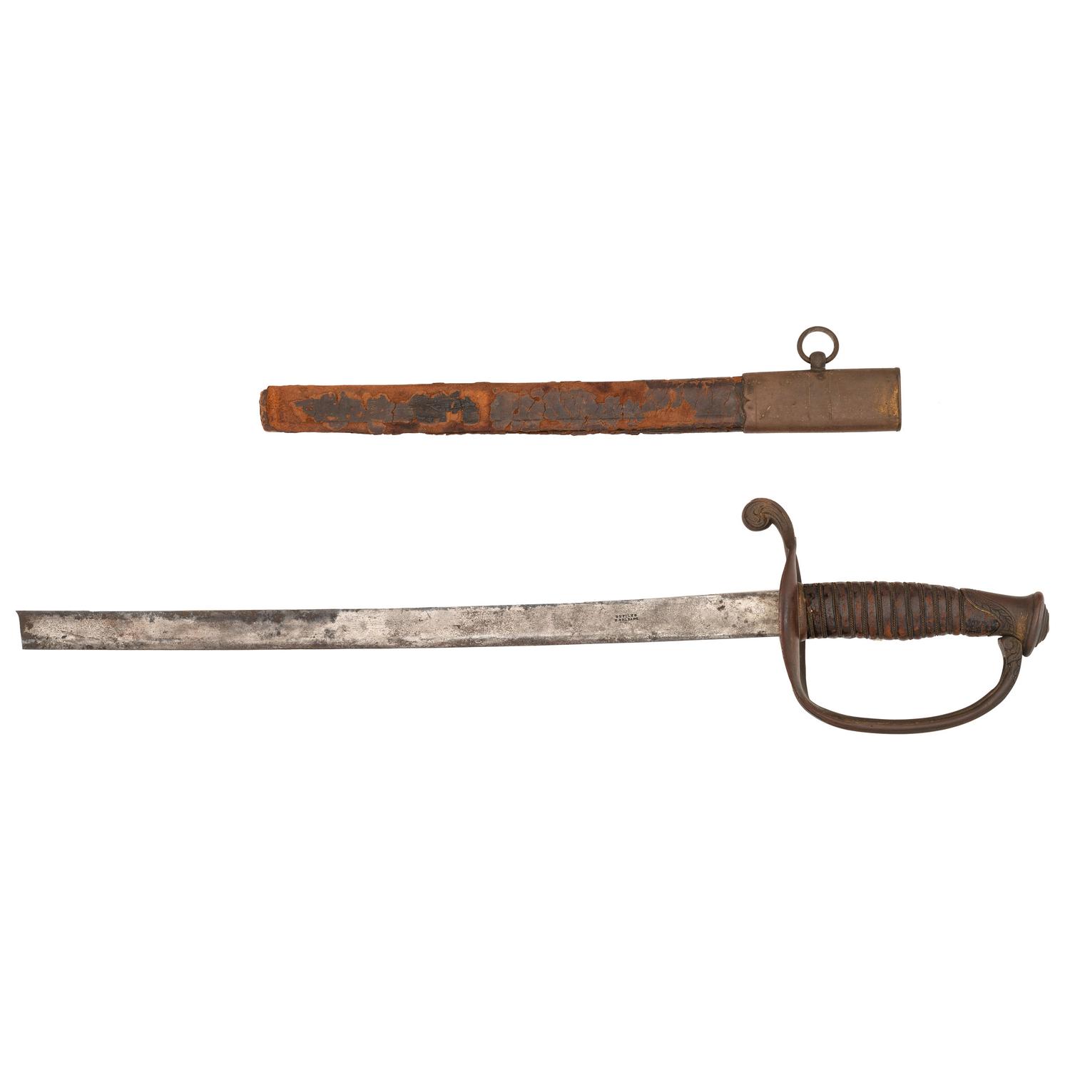 Confederate Agrider H. Dufilho Staff & Field Officer's Sword with broken blade. New Orleans, Louisiana.