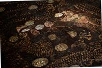 A Korean Mother-of-Pearl and Shagreen Inlaid Brown Lacquered Low Table