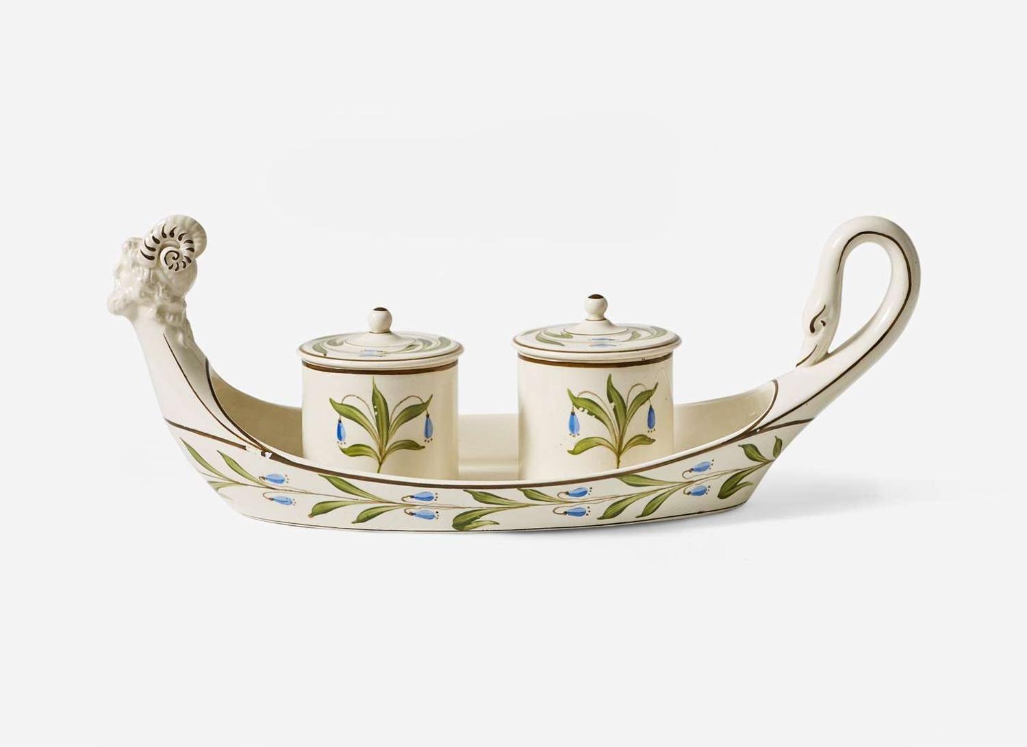 A Wedgwood Figural Inkstand, UK, circa 1800
